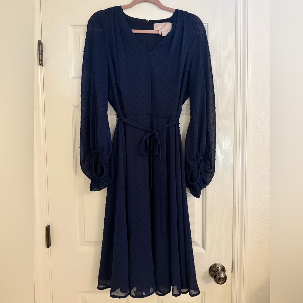 Gal Meets Glam Navy Blue Dress EUC Julia Berolzheimer